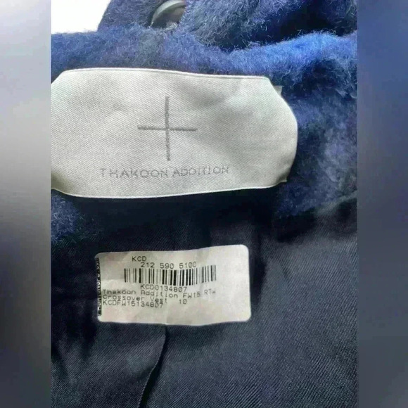 Thakoon Addition Runway Sample Buffalo Plaid Coat Blue Black Fall 2015 - Picture 4 of 8